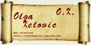 Olga Kelović vizit kartica